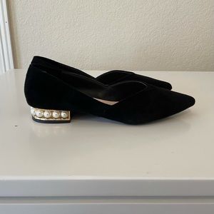 SHEIN Black Flats Pearl Heel